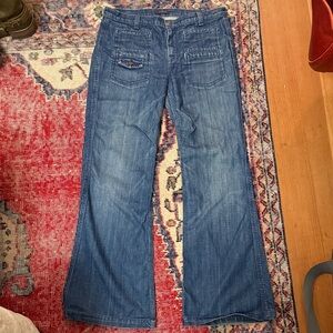 7 For All Mankind SUPER RARE wide leg flares size 30 2000’s
